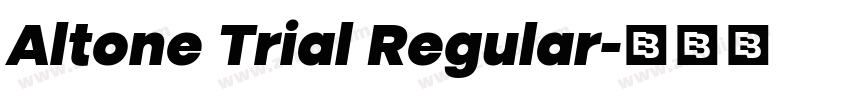 Altone Trial Regular字体转换